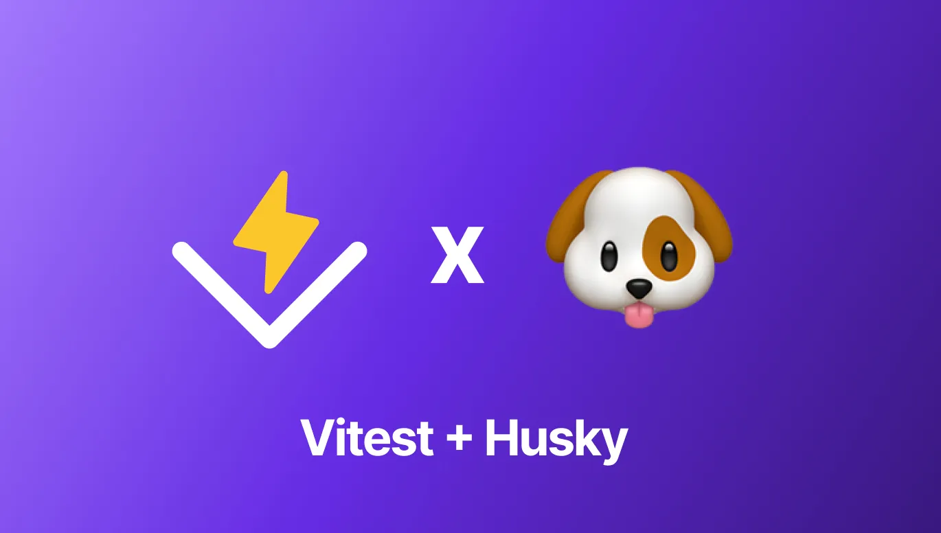 Vitest and Husky logos