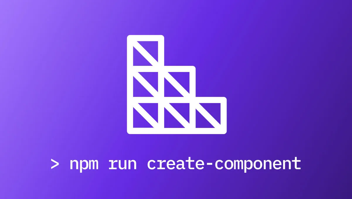 Scaffolding icon with caption - npm run create-component
